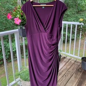 Lauren by Ralph Lauren,size 16 wine color dress.